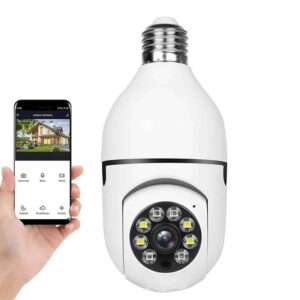 PTZ Bulb Camera 1080P Auto Rotating WiFi CCTV